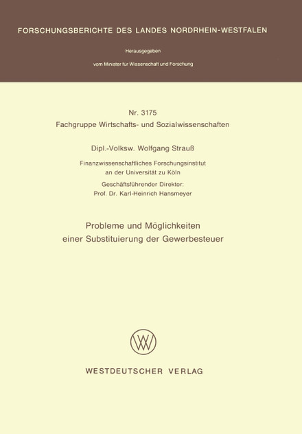 Probleme Und Moglichkeiten Einer Substituierung Der Gewerbesteuer Probleme Und Moglichkeiten Einer Substituierung Der Gewerbesteuer