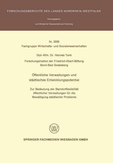 Offentliche Verwaltungen Und Stadtisches Entwicklungspotential Offentliche Verwaltungen Und Stadtisches Entwicklungspotential