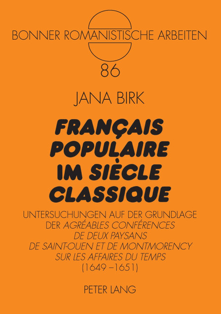Français populaire im siècle classique