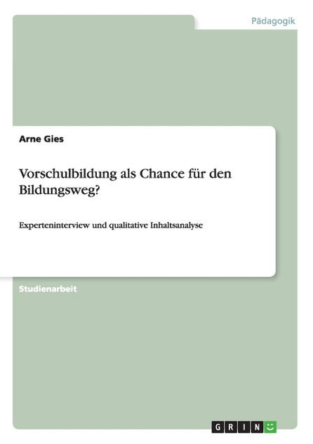 Vorschulbildung als Chance für den Bildungsweg? Vorschulbildung als Chance für den Bildungsweg?