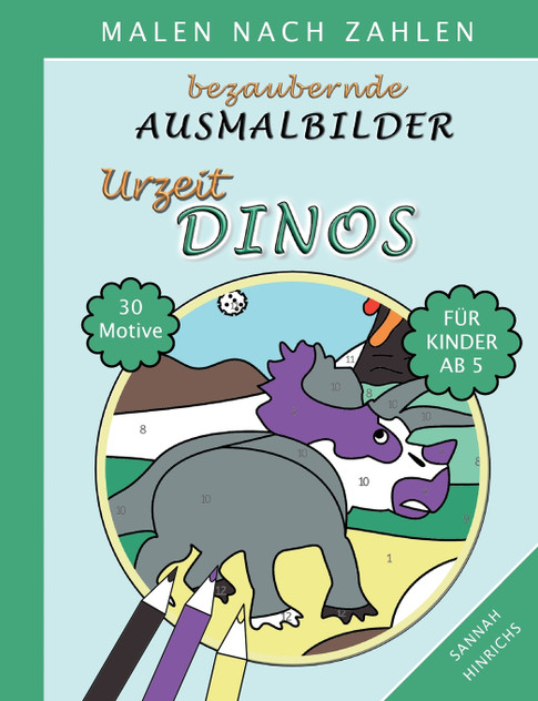 Bezaubernde Ausmalbilder Malen nach Zahlen - Urzeit-Dinos Bezaubernde Ausmalbilder Malen nach Zahlen - Urzeit-Dinos