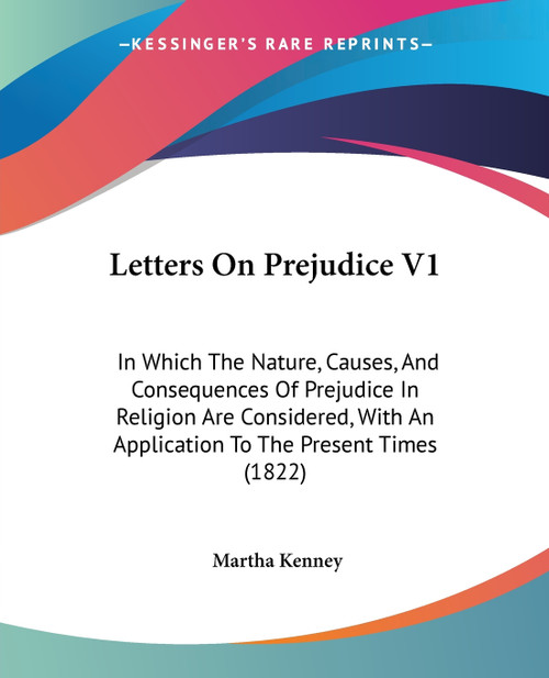 Letters On Prejudice V1 Letters On Prejudice V1
