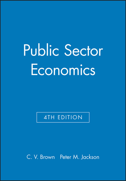 Public Sector Economics Public Sector Economics