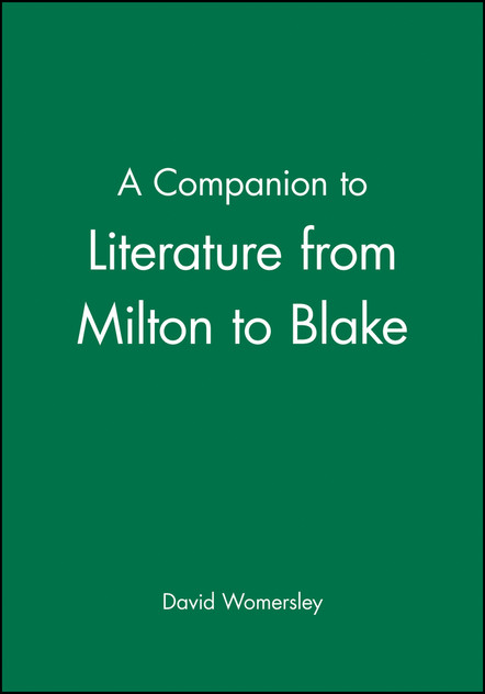 A Companion to Literature from Milton to Blake