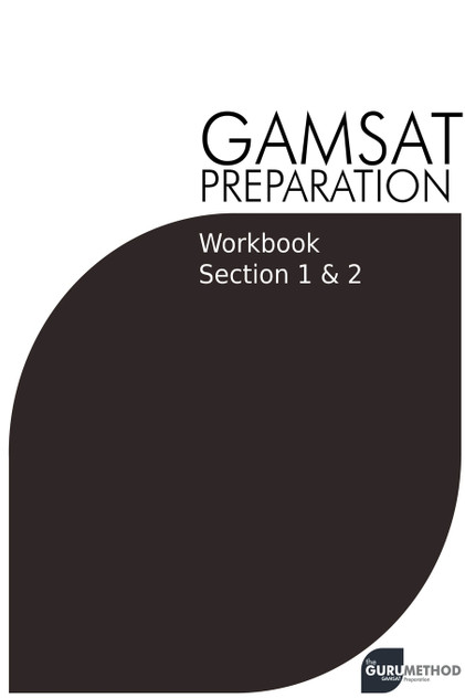 GAMSAT Preparation Workbook Sections 1 & 2
