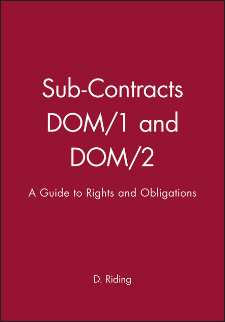 Sub-Contracts DOM/1 and DOM/2 Sub-Contracts DOM/1 and DOM/2