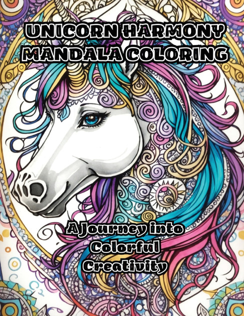 Unicorn Harmony Mandala Coloring Unicorn Harmony Mandala Coloring