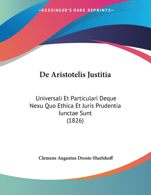 De Aristotelis Justitia De Aristotelis Justitia