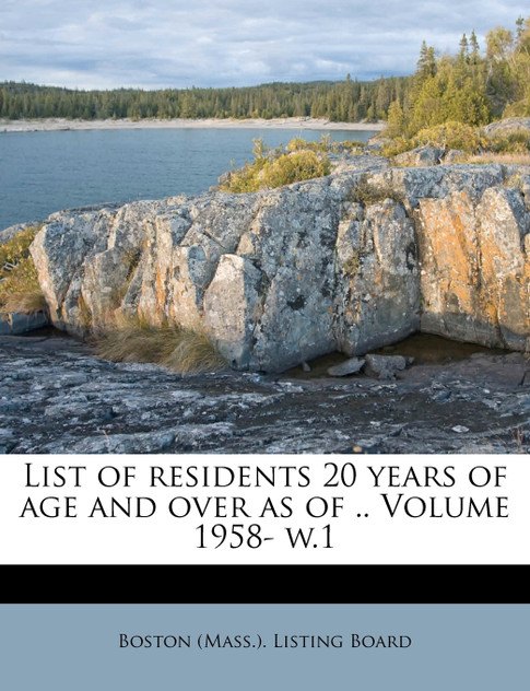 List of residents 20 years of age and over as of .. Volume 1958- w.1