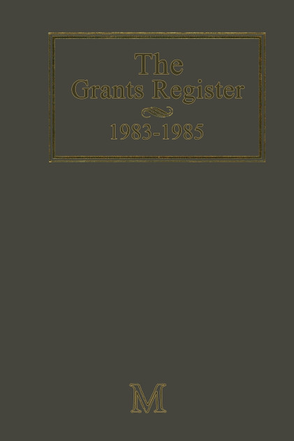 The Grants Register 1983-1985