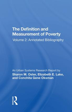 Definition and Measurement of Poverty