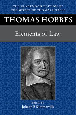 Thomas Hobbes :  Elements of Law (Hardcover)