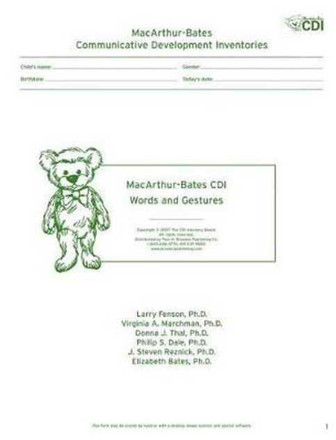 MacArthur-Bates Communicative Development Inventories (CDIs)