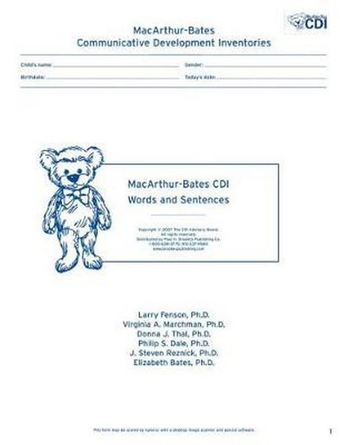 MacArthur Communicative Development Inventories (CDIs)