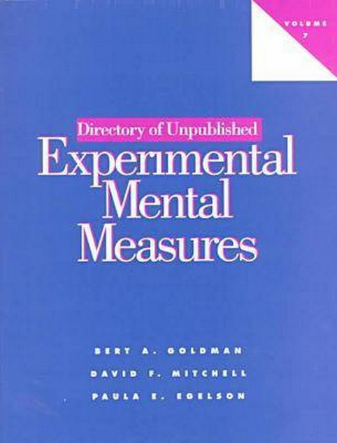 Directory of Unpublished Experimental Mental Measures