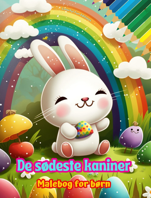 De sødeste kaniner - Malebog for børn - Kreative og sjove scener med glade kaniner by Colorful Fun Editions (Hardcover)
