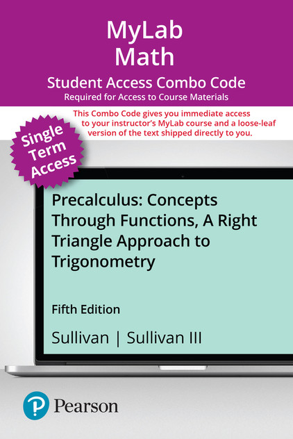 MyLab Math with Pearson eText (up to 18-weeks) + Print Combo Access Code for Precalculus by Michael Sullivan (Digital product license key)