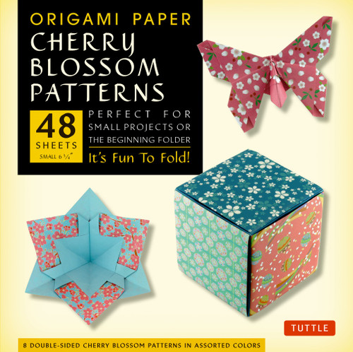 Origami Paper- Cherry Blossom Prints- Small 6 3/4" 48 sheets Origami Paper- Cherry Blossom Prints- Small 6 3/4" 48 sheets