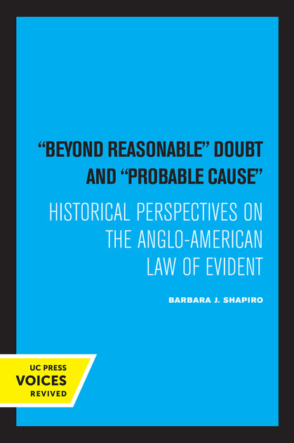 Beyond Reasonable Doubt and Probable Cause Beyond Reasonable Doubt and Probable Cause
