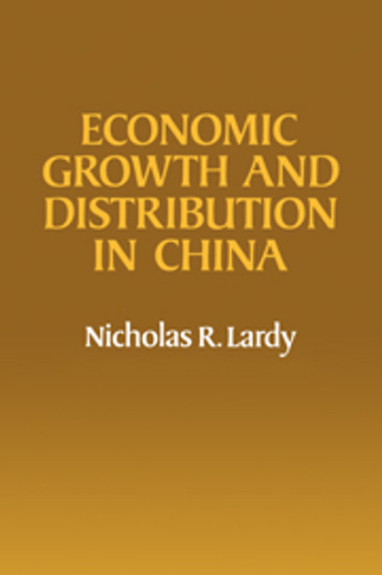 Economic Growth and Distribution in China Economic Growth and Distribution in China