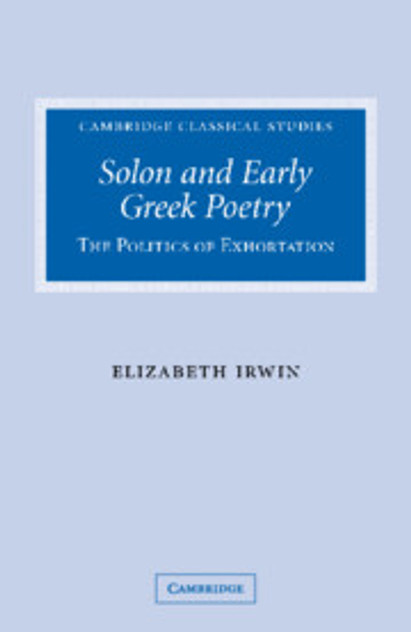 Solon and Early Greek Poetry Solon and Early Greek Poetry