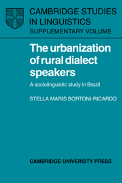 The Urbanization of Rural Dialect Speakers The Urbanization of Rural Dialect Speakers