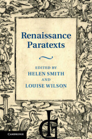 Renaissance Paratexts