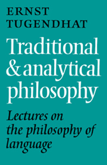 Traditional and Analytical Philosophy Traditional and Analytical Philosophy