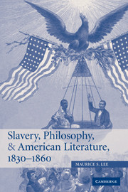Slavery, Philosophy, and American Literature, 1830-1860