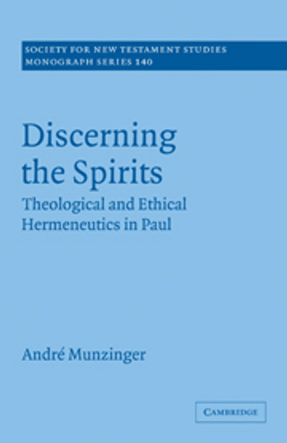 Discerning the Spirits Discerning the Spirits