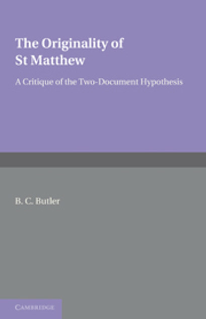 The Originality of St Matthew The Originality of St Matthew