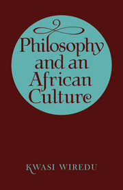 Philosophy and an African Culture