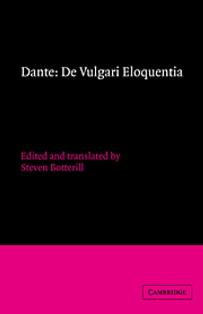 Dante: De vulgari eloquentia Dante: De vulgari eloquentia