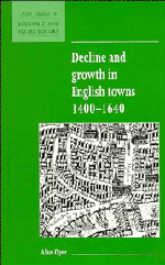 Decline and Growth in English Towns 1400-1640