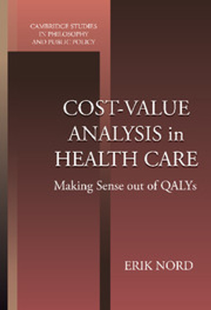 Cost-Value Analysis in Health Care Cost-Value Analysis in Health Care