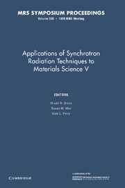 Applications of Synchrotron Radiation Techniques to Materials Science V