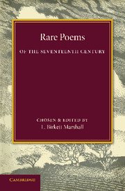 Rare Poems of the Seventeenth Century
