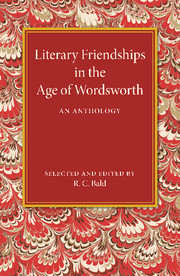 Literary Friendships in the Age of Wordsworth