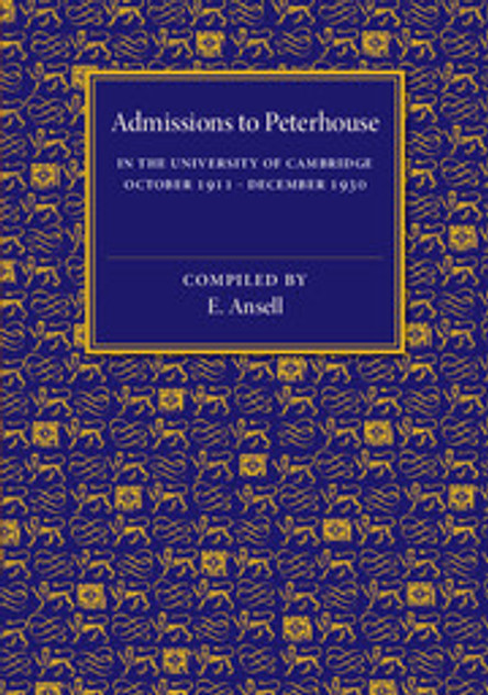 Admissions to Peterhouse Admissions to Peterhouse