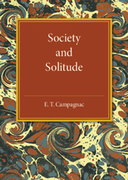 Society and Solitude Society and Solitude