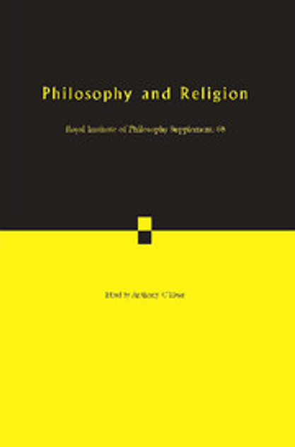 Philosophy and Religion Philosophy and Religion