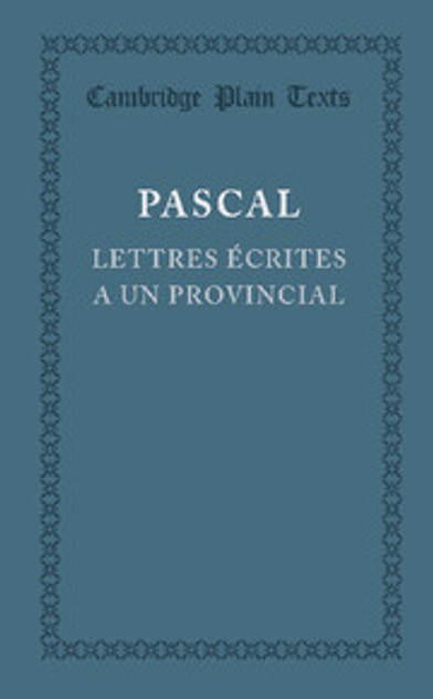 Lettres &#233;crites a un provincial