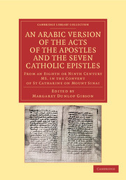 An Arabic Version of the Acts of the Apostles and the Seven Catholic Epistles