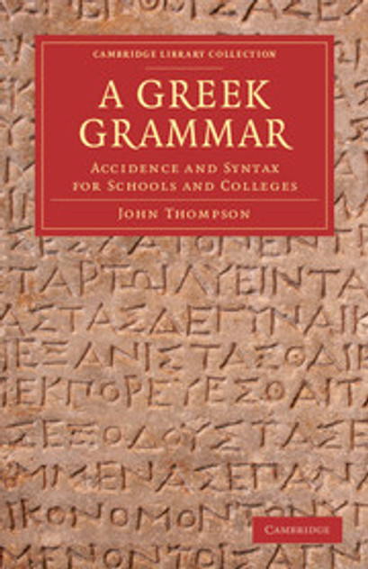 A Greek Grammar A Greek Grammar
