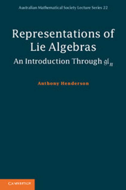 Representations of Lie Algebras Representations of Lie Algebras