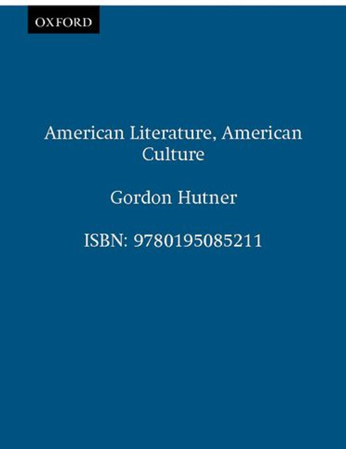 American Literature, American Culture American Literature, American Culture