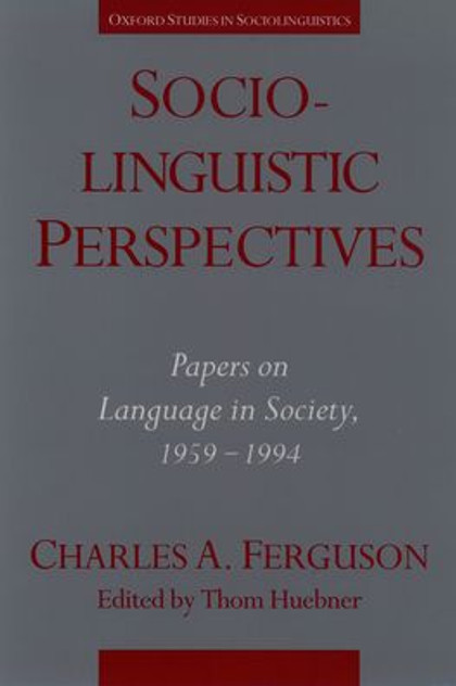 Sociolinguistic Perspectives Sociolinguistic Perspectives