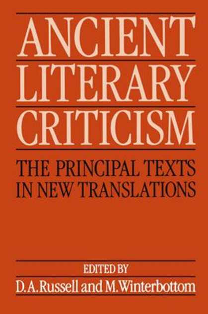 Ancient Literary Criticism Ancient Literary Criticism