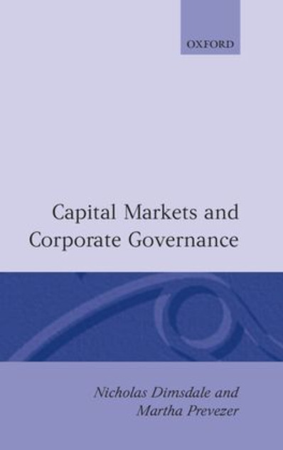 Capital Markets and Corporate Governance Capital Markets and Corporate Governance