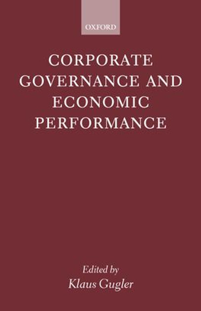 Corporate Governance and Economic Performance Corporate Governance and Economic Performance